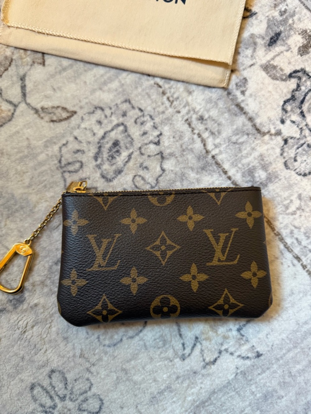 Louis Vuitton Monogram Zip Pouch in Brown and Gold - Picture 2 of 4